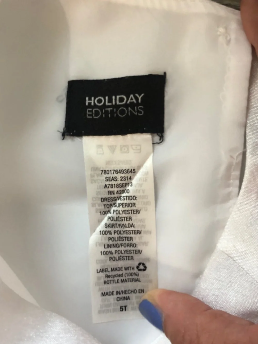 Holiday Editions 5T white flower girl wedding dress Easter